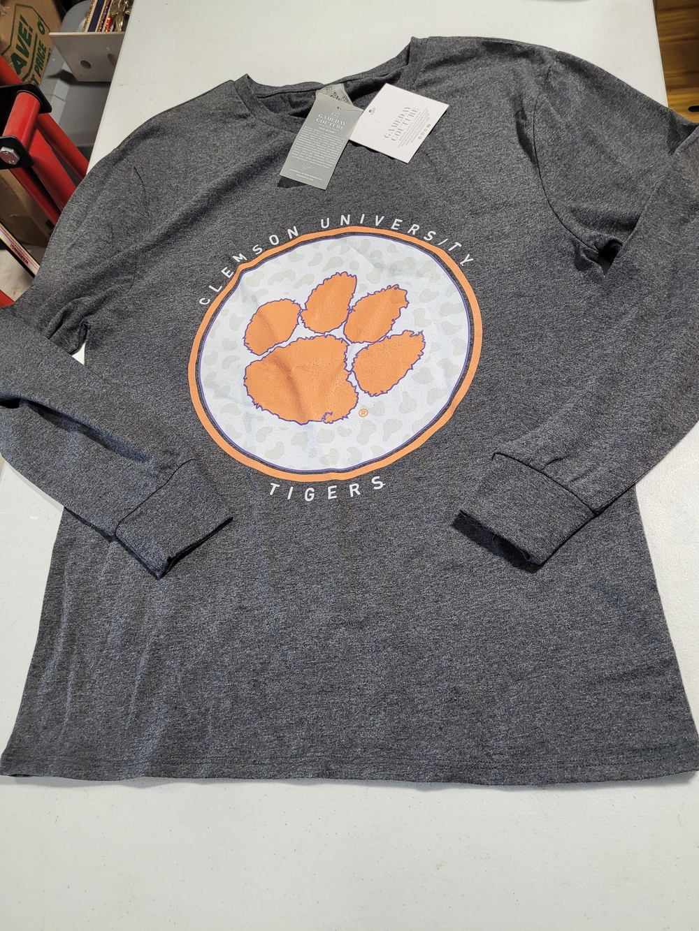 Clemson University Tigers Gray Long-Sleeve Crew Tee